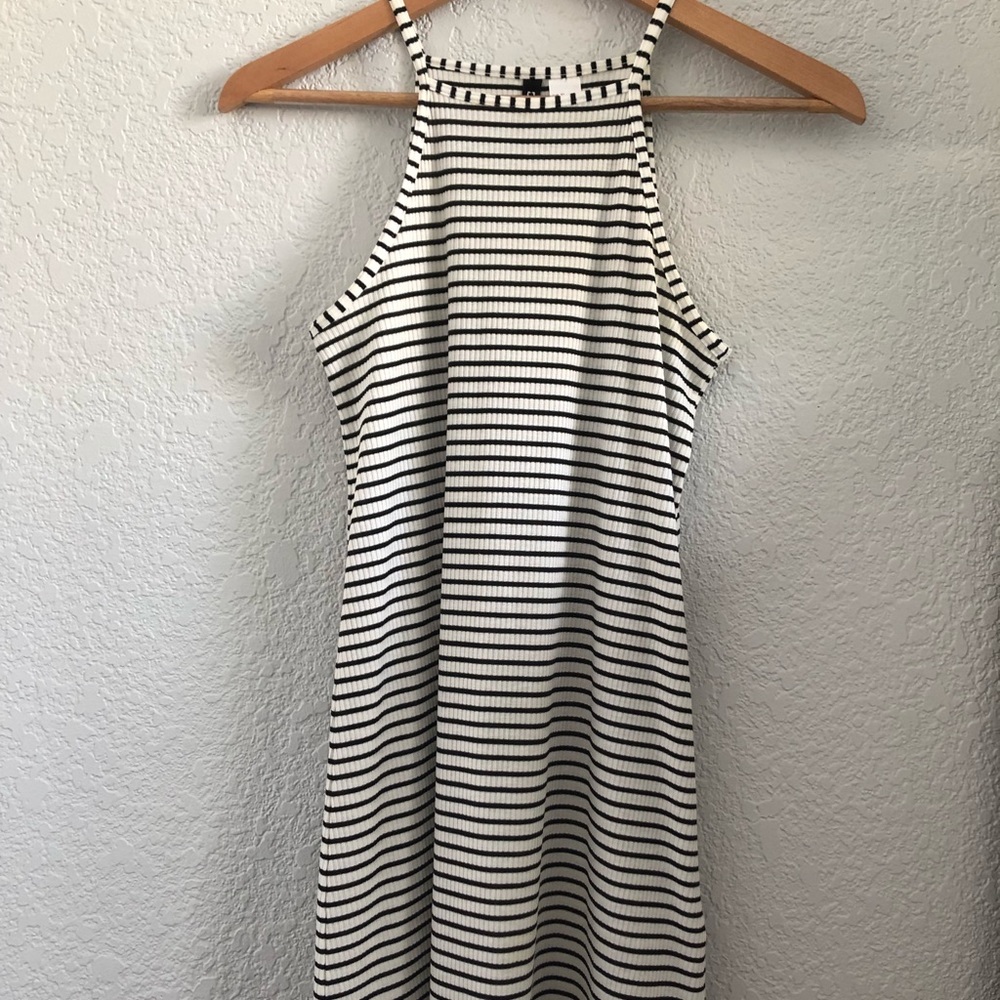 black and white dress